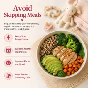 Healthy balanced meal bowl with soft newborn baby toys for post pregnancy nutrition and healthy eating habits