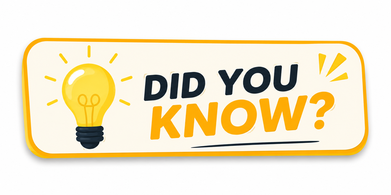 Did You Know banner with glowing light bulb icon and colorful horizontal wellness blog design