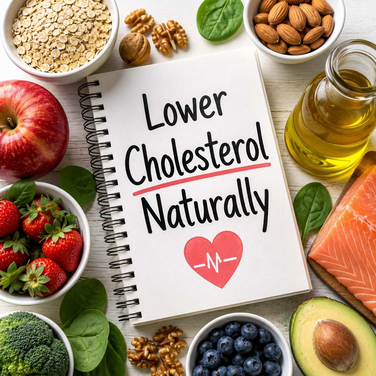 How to lower cholesterol naturally with healthy foods for heart health and weight management
