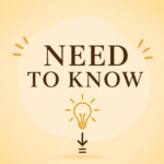 Need to know minimal design with light bulb icon and arrow for important health and weight loss information
